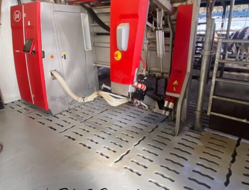 Résine pour un robot de traite Lely.