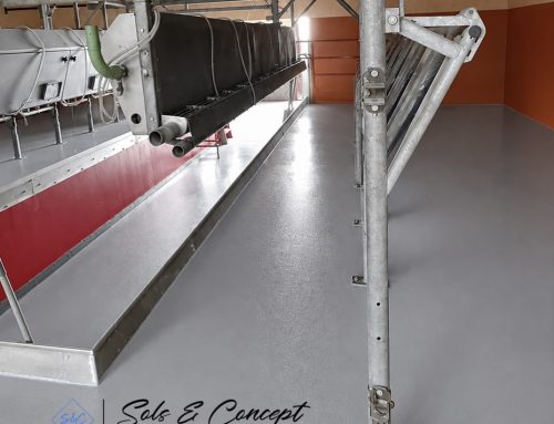 Réalisation : Résine époxy en salle de traite à la Valla-sur-Rochefort (42)